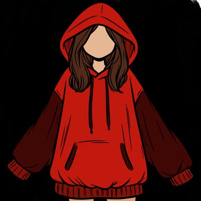 girl in oversized hoodie