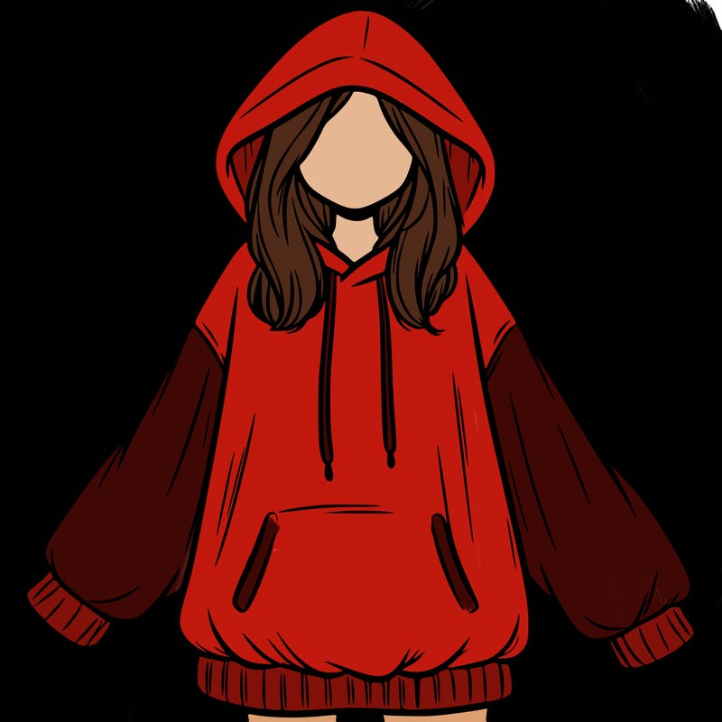 girl in oversized hoodie