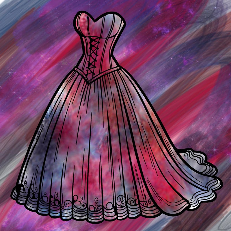 wedding dress-corset and a long and flowy skirt