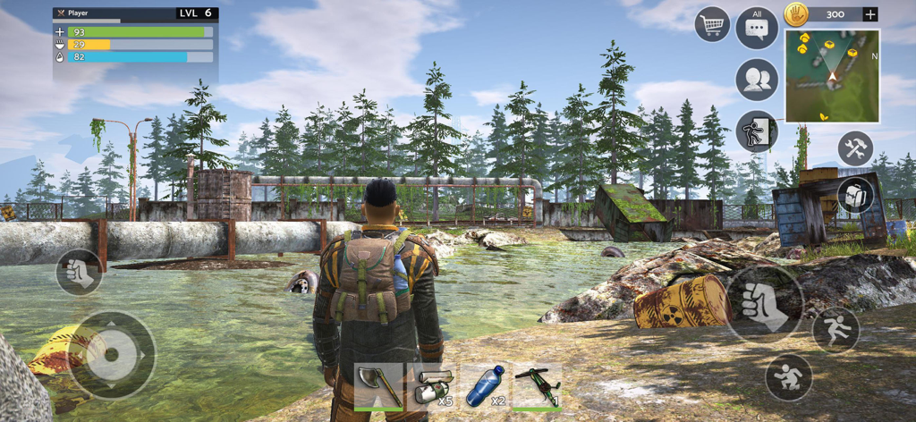 Un jugador explorando un yermo industrial post-nuclear en Tomorrow MMO Nuclear Quest