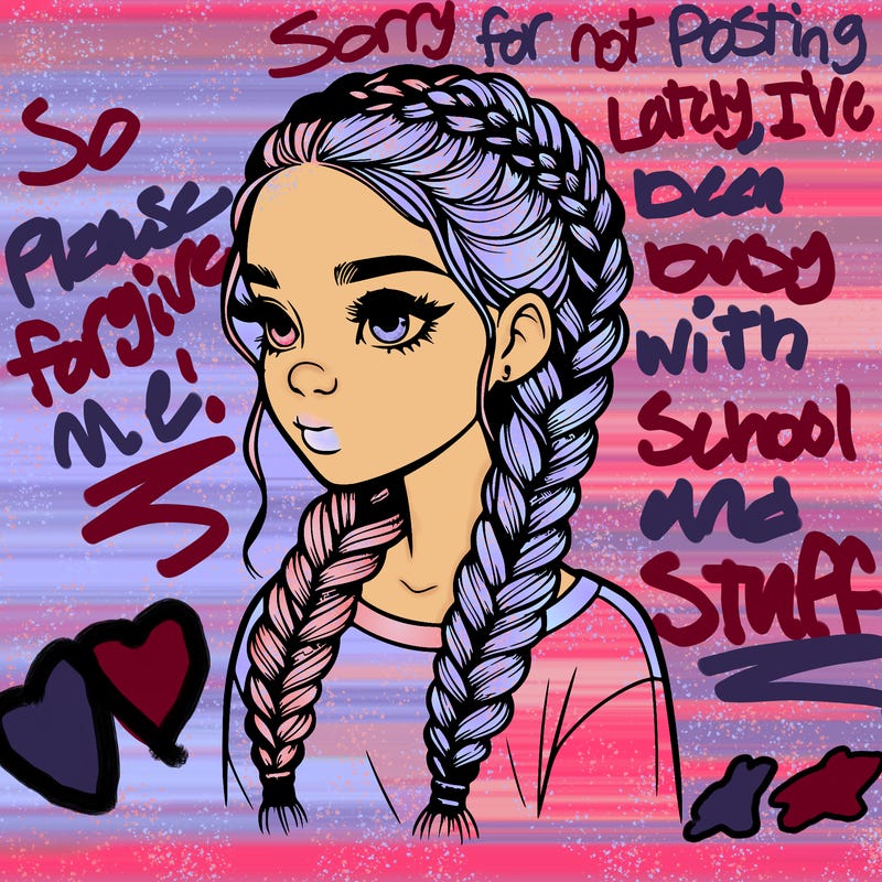 realistic girl with braids