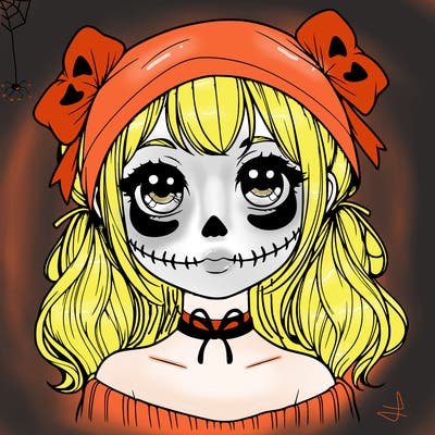 realistic girl halloween