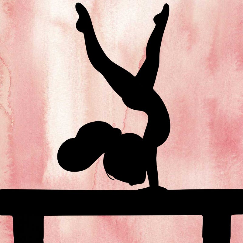 gymnast on a beam girl