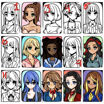 girls that look diffrent anime