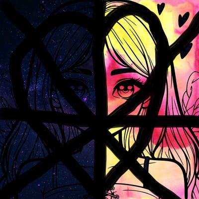 realistic girl split