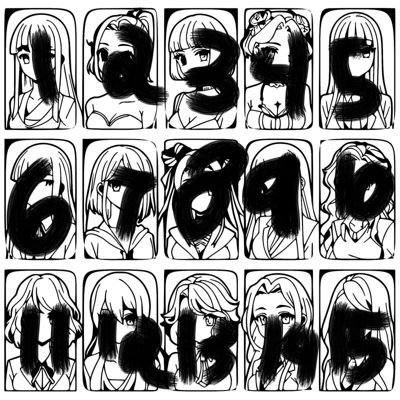 girls that look diffrent anime