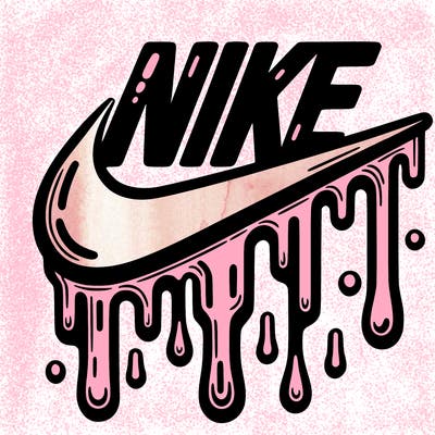 dripping nike logo