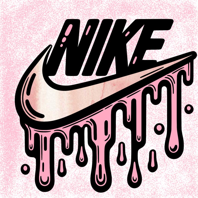 dripping nike logo