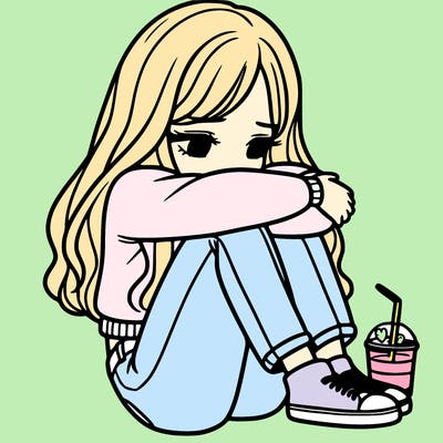 a girl  after a breakup