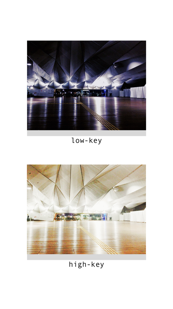 film12 - Comparison between lowkey and highkey photo filters on an architectural image