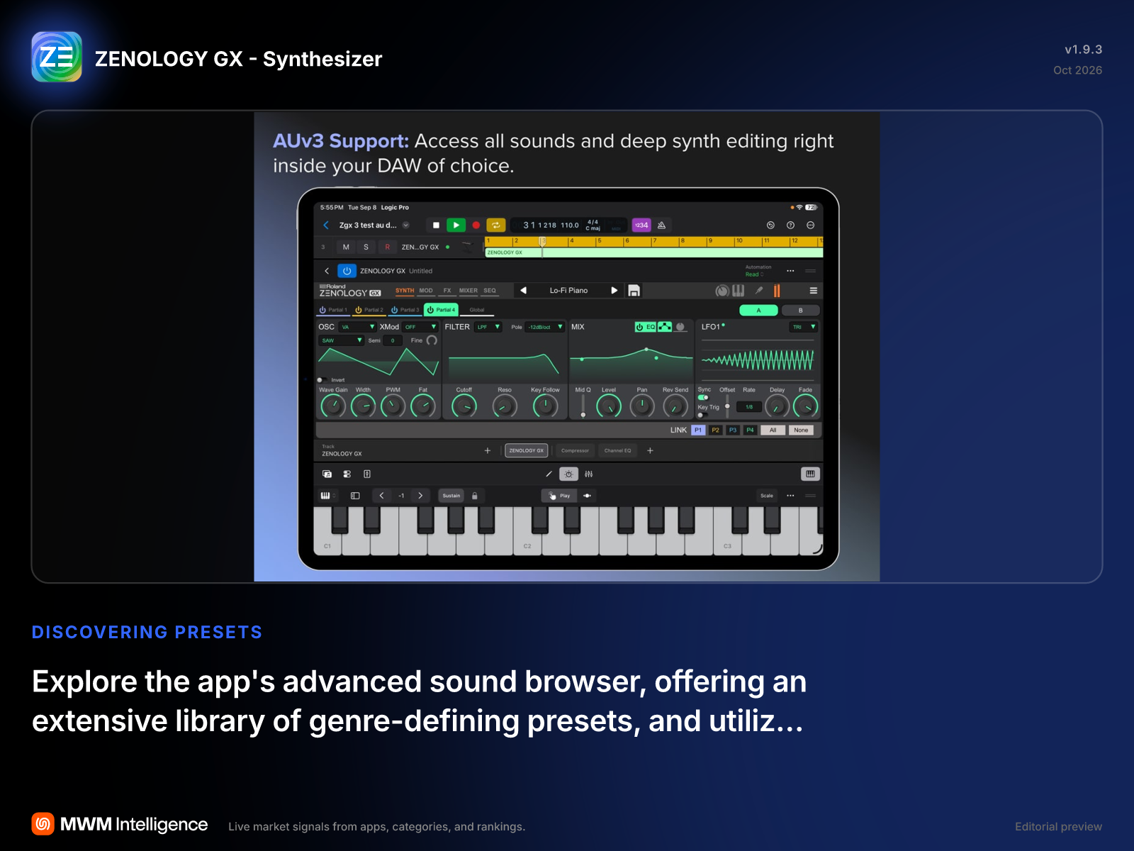 ZENOLOGY GX - Synthesizer - Music App | MWM