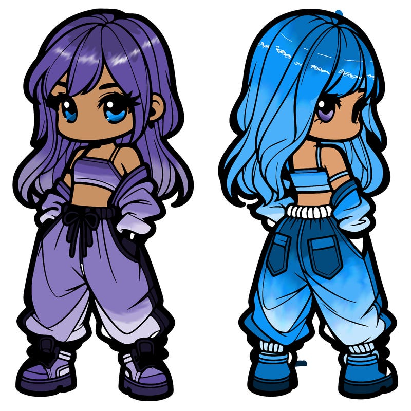 girl in crop top and baggy pants