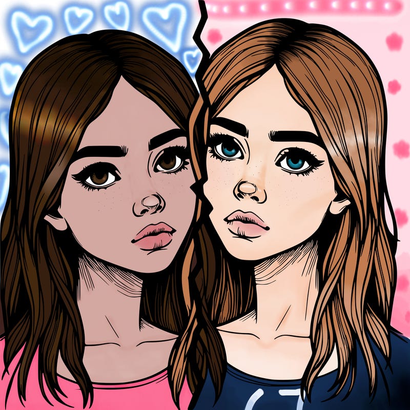 realistic girl split