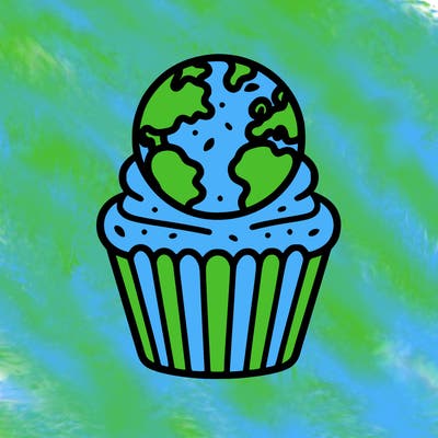 earth day cupcake