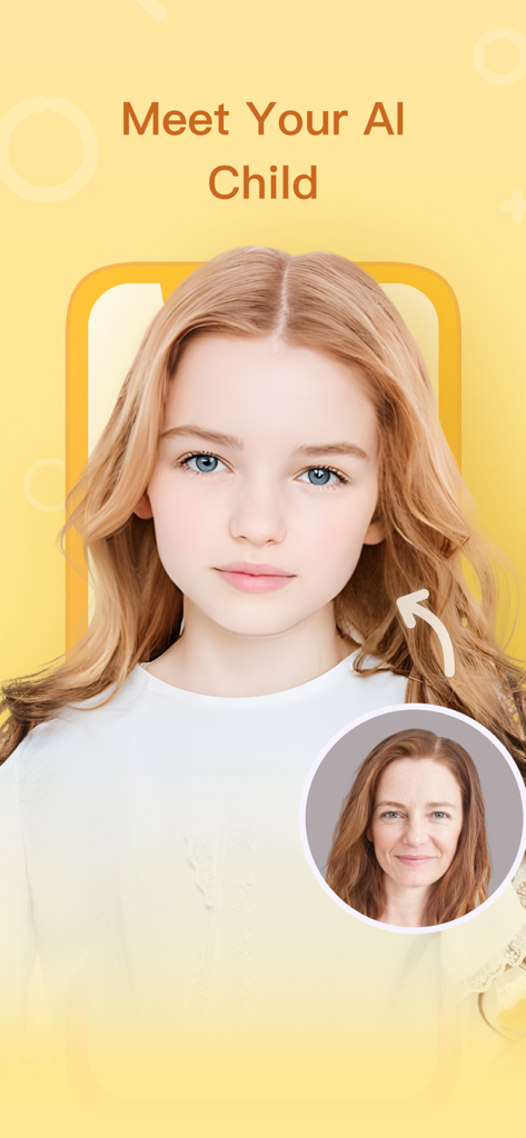 AI child face prediction based on parent photo in Life Key app