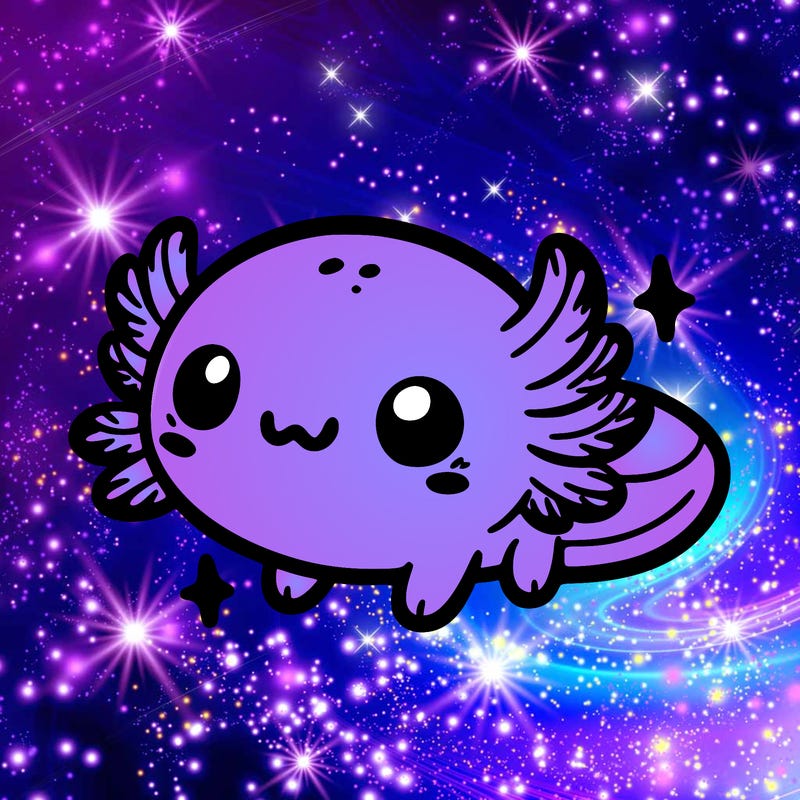 cute easy baby axolotl