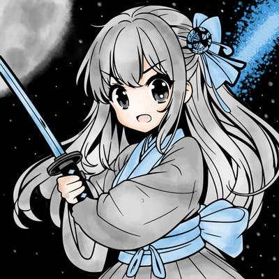 japanese teen girl with a sword anime