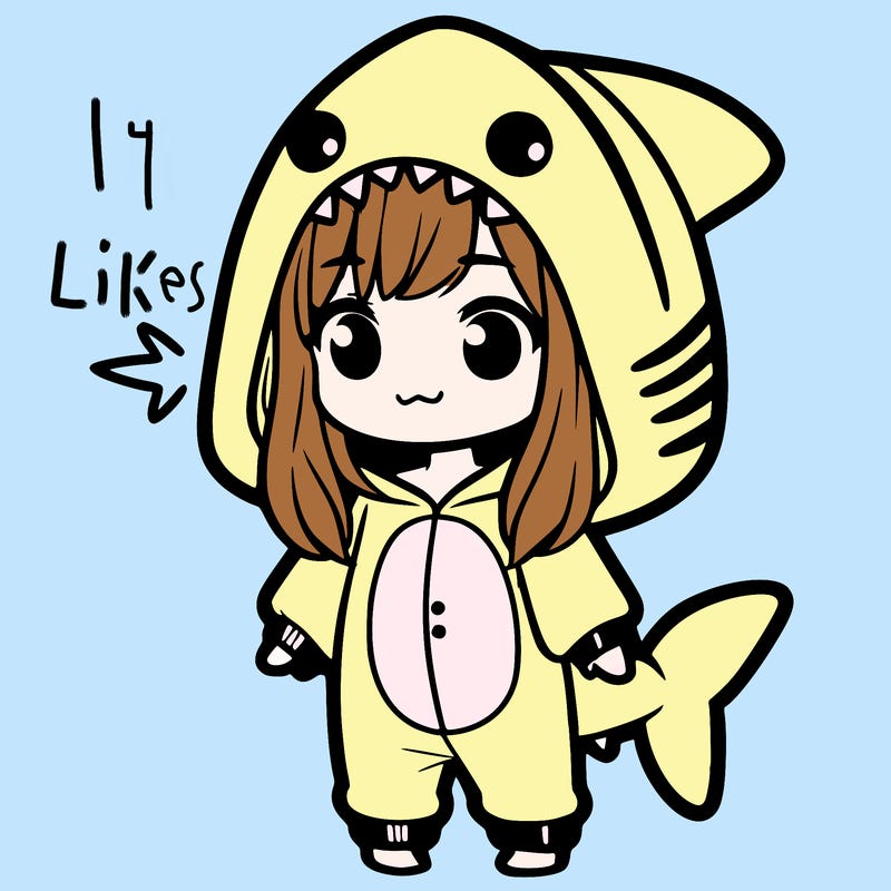 girl in shark onesie