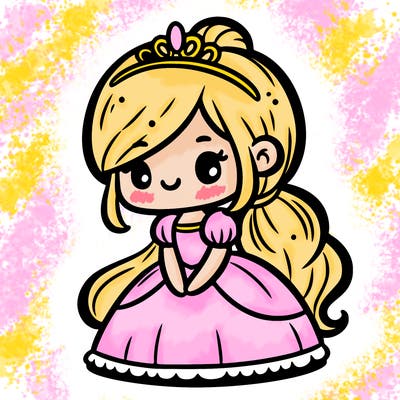 a simple and cute princess
