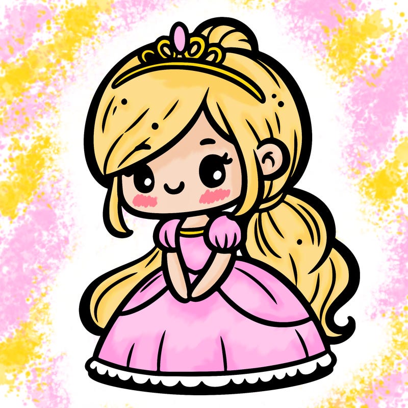 a simple and cute princess
