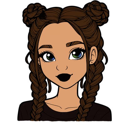 realistic girl with braids
