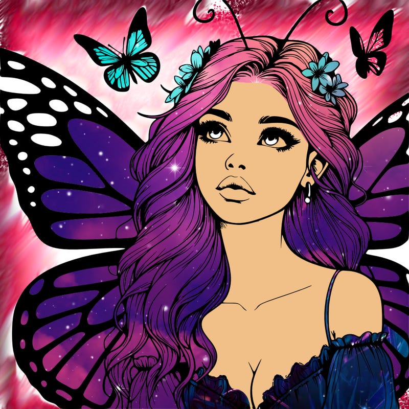 butterfly fairy realistic girl