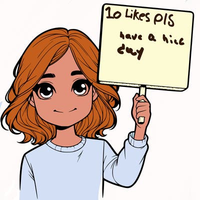 realistic girl holding up a sign