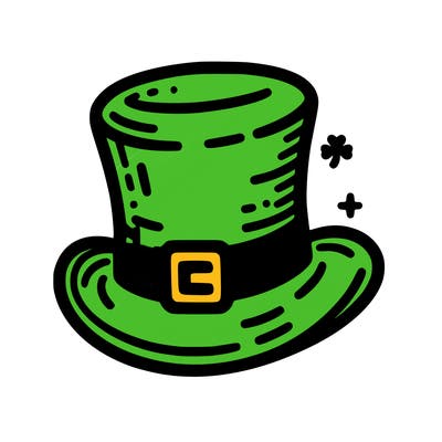 st patrick hat with thin lines