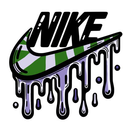 dripping nike logo