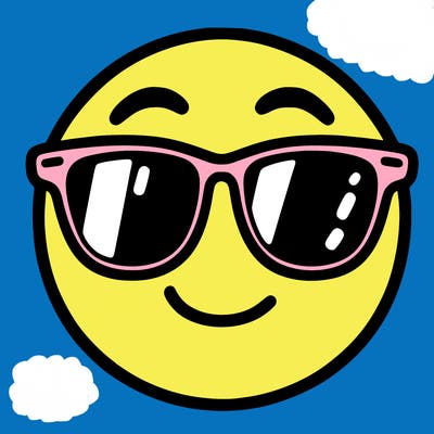 emoji with sunglasses