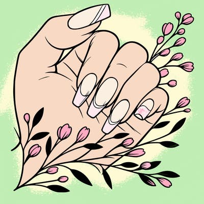 nails with french tip