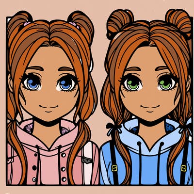 teenager girls twins