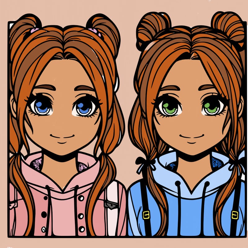 teenager girls twins
