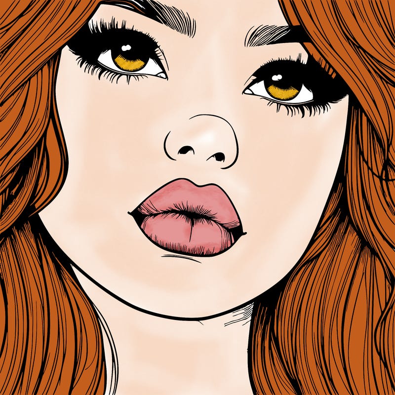 really realistic girl with lips
