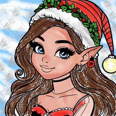 christmas girl elf realistic