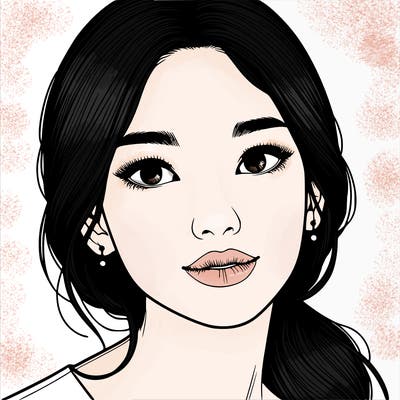 beautiful realistic asian woman