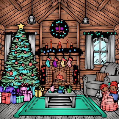 christmas house interior