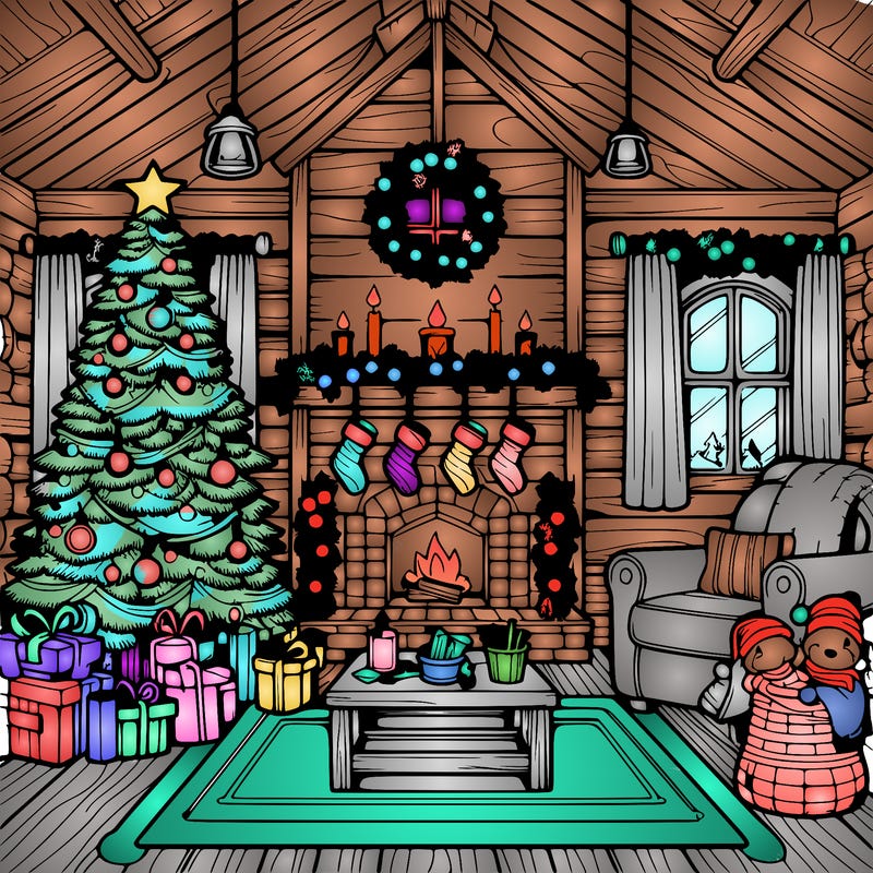 christmas house interior