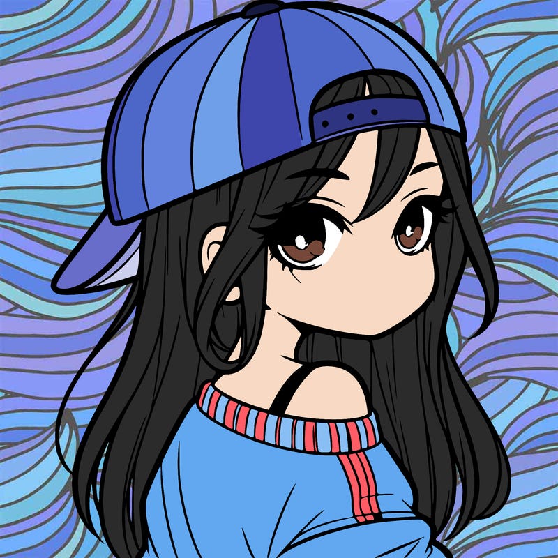 girl with a backward hat on