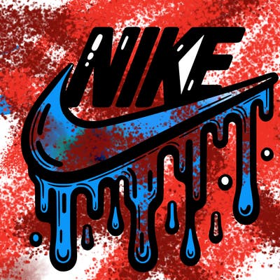 dripping nike logo