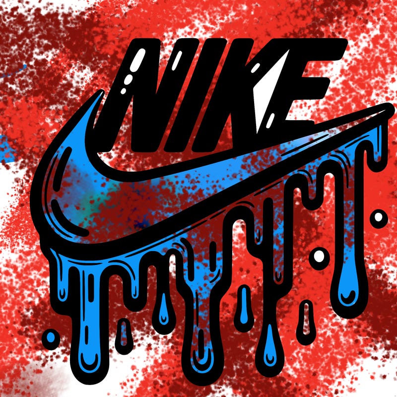 dripping nike logo