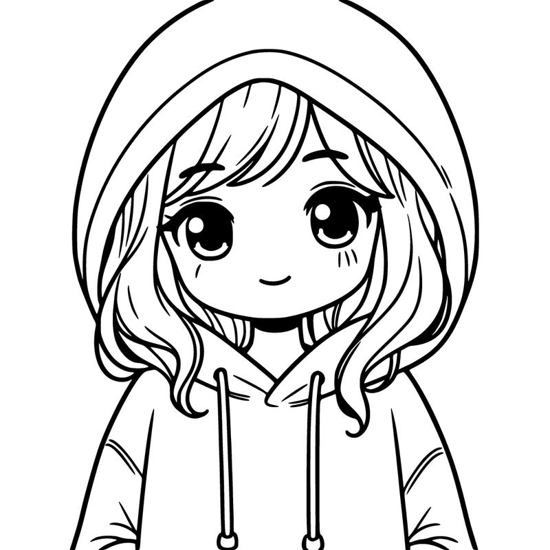 girl with hoodie