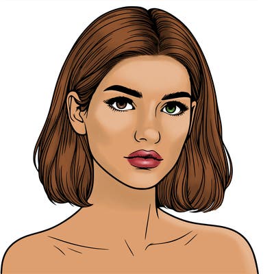 realistic portrait of woman