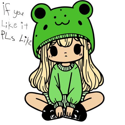 a girl wearing a frog hat and some frog socks