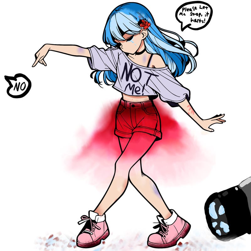 realistic girl danceing