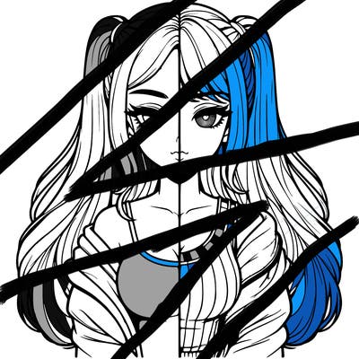 realistic girl split