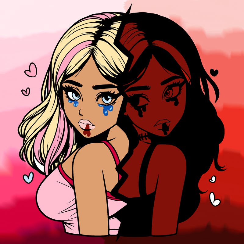 realistic girl split