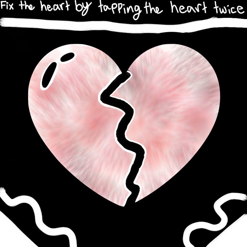 a blank heart