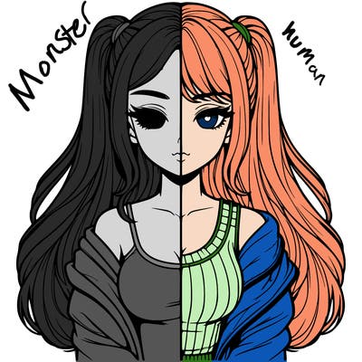 realistic girl split