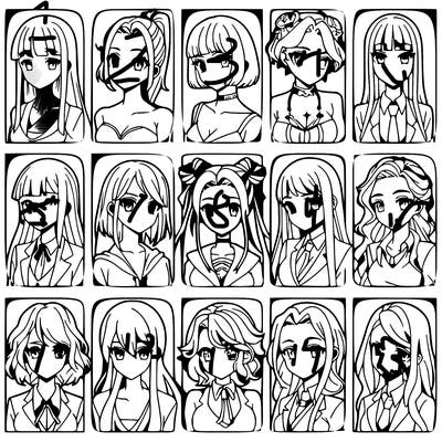 girls that look diffrent anime